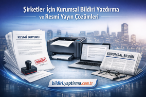 Read more about the article Şirketler İçin Kurumsal Bildiri Yazdırma ve Resmi Yayın Çözümleri
