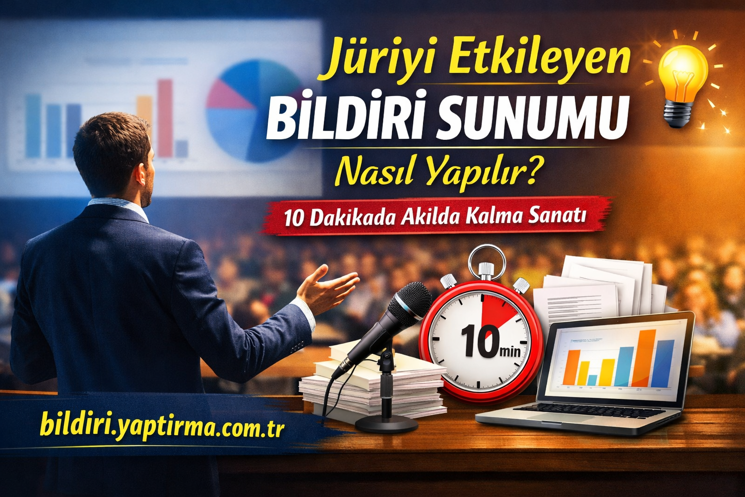 Read more about the article Jüriyi Etkileyen Bildiri Sunumu Nasıl Yapılır? 10 Dakikada Akılda Kalma Sanatı