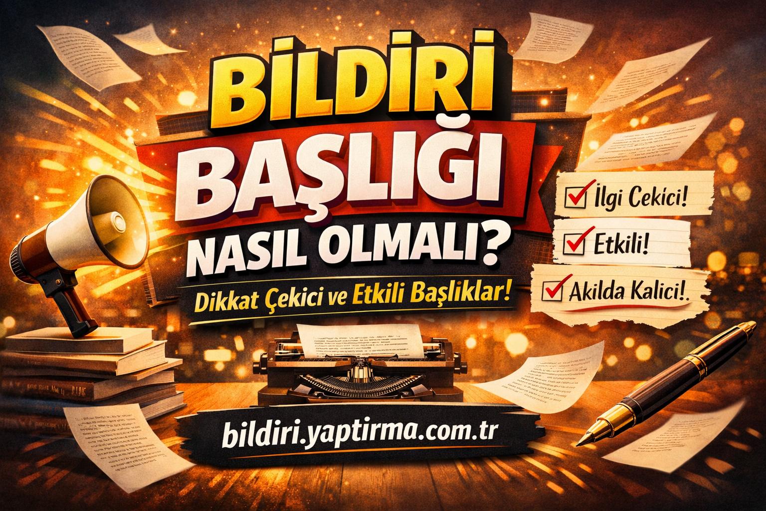 Read more about the article Bildiri Başlığı Nasıl Olmalı? (Dikkat Çekici ve Etkili Başlıklar)