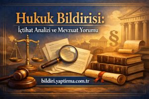 Read more about the article Hukuk Bildirisi: İçtihat Analizi ve Mevzuat Yorumu