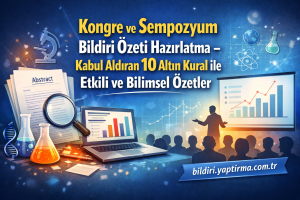 Read more about the article Kongre ve Sempozyum Bildiri Özeti (Abstract) Hazırlatma – Kabul Aldıran 10 Altın Kural ile Etkili ve Bilimsel Özetler