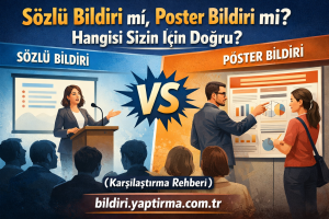 Read more about the article Sözlü Bildiri mi, Poster Bildiri mi? Hangisi Sizin İçin Doğru? (Karşılaştırma Rehberi)