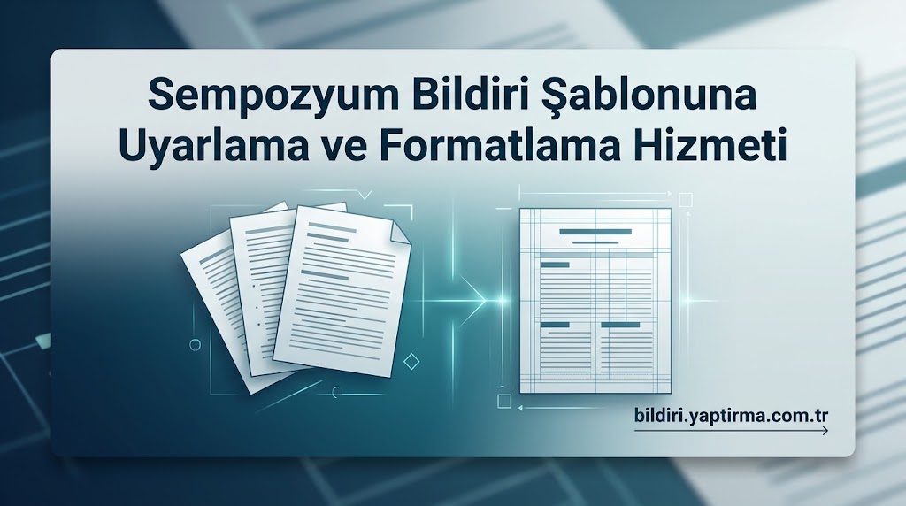 Makale hakkında daha fazla bilgi edinin Sempozyum Bildiri Şablonuna Uyarlama ve Formatlama Hizmeti
